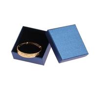 2 Pcs,Jewelry Box Necklace Earrings Bracelets Boxes Paper Gift Packaging With Black Sponge Can Para Anillos, Collares, Pendientes Y Pulseras(Blue)