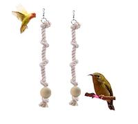 2 pcs Juguetes de Aves Juguetes para Masticar Loros Cuerda de Escalada Pájaros de Algodón Ajustable Juguetes Guacamayo Periquito En Espinal Longitud 40cm