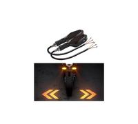 2 PCS LED Intermitentes Proyector para Motocicleta,Intermitentes de Motocicleta,27 Modos de Iluminación RGB Flujo de Luces de circulación Diurna,Intermitentes de Motocicleta con Proyector de Flechas