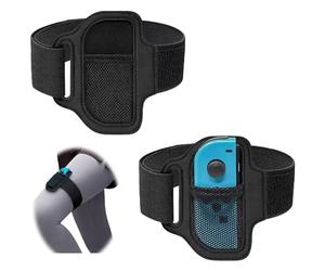 2 Pcs Leg Strap Leg Bands Compatible with Nintendo Switch Fit Adventure Game Adjustable Elastic Strap for Adults & Kids(Black)