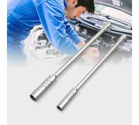 2 pcs Llave Bujias, Llave Bujía 14mm&16mm, 3/8 Pulgadas 12 Puntos Llave Magnética para Bujías, Flexible Llave de bujía Giratoria Magnética para Más Auto (Estilo Extralargo)
