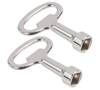 2 PCS Llave Cuadrada de Metal de 8 mm para Contador de Agua, Electricidad, Gas y Ascensor, Llave Cuadrada de Acero Inoxidable Compatible con Caja Eléctrica, Ideal como Llaves Cuadradas