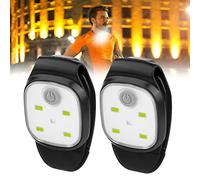 2 PCS Luces de Seguridad, Aicharynic Luz LED Reflectante con USB Recargable para Senderismo,pasear al Perro,Caminar Correr, a Fijar en los Pantalones, Ropa, Mochila, Gorro