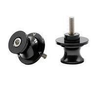 2 pcs M6 Motorcycle Tilting Aluminum CNC Slider Spools Motorcycle Bolts Accessories Arms para MT01 MT-01 MT03 MT-03 MT-125 MT09 MT-09 MT10 MT-10 Negro