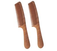 2 PCS Madera COW ANTIÁTICA Madera de Madera Pediendo el Peine de Madera Antiestático con Frizz para Barba Todo Tipo de Cabello