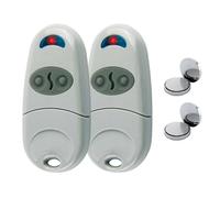 2 PCS Mando Garaje Universal 433,92 MHz, 2 Canales Mando a Distancia Garaje, Mando Garaje Clonador Compatible con TOP 432NA, TOP 432 SA, TOP 432EE y TOP 432 A