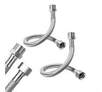 2 PCS Mangueras Flexibles de Acero Inoxidable 304 3/8'' (20 cm), Alargador Manguito Grifo Universal, Alargador Grifo para Válvula Angular, Baño, Cocina y Calentador de Agua