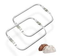 2 PCS Marco Tubular Interno de 16 x 9 cm Bisagra Interna Tubular de Aluminio, Monedero Marcos Internos de Alambre Marco de Tubo Plateado de Aluminio Accesorios Marco de Bolsa para Bolsa de DIY