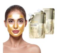 2 PCs Mascarilla Facial Oro y Retinol, Anti Edad Peel-Off con Péptidos de Veneno de Serpiente, Mascarilla Reafirmante Hidratante, Reducción de Arrugas, Limpieza Profunda de Poros