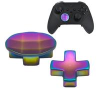 2 Pcs Metal D-pads for Xbox One Elite Series 2 ,Replacement Parts Directional Pad Kits for Xbox One Elite/Xbox One Elite Series 2/ Xbox Elite 2 Core Controller(Rainbow)