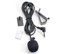 2 PCS Micrófono Coche Externo Jack 3.5mm con 3 Metros de Cable | Compatible con Radio de Coche Sony Jvc Kenwood Jensen Alpine, Micrófono con Abrazadera en U, Adhesivo para Colocar