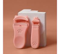 2 Pcs Mini Cat Paw Eyelash Curler Kits, Professional Cute Portable Eyelash Curler, Premium Elastic Silicone Eyelash Curler for Daily Uses