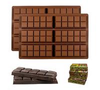 2 Pcs Molde Tableta Chocolate,Molde Chocolate Silicona,6 Celdas Moldes Turron Molde Turron Silicona, Moldes Chocolate,Molde Silicona Chocolate Profundo,Molde para Turron Tabletas Chocolate Bombones