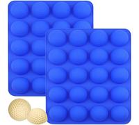 2 Pcs Moldes para Chocolate, Molde de silicona para bombones de golf, Molde Bombones Ø 4.2 cm de 12 Cavidades, para caramelos, chocolates, Mousse de Cúpula