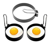 2 PCS Moldes Para Freír Huevos, Moldes Redondos Antiadherentes De Acero Inoxidable Para Cocinar Huevos, Moldes Para Tortitas, Molde Con Asa Para Sartén, Para Cocina