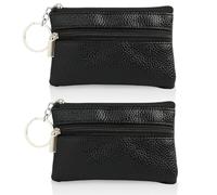 2 PCS Monedero-Llavero para Señores Y Señoras Muy Grande, Color Negro, Accesorio Elegante y Funcional, Ideal para Organizar Claves y Monedas, Edición Especial