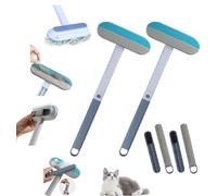 2 Pcs Multifunctional Pet Hair Remover, 4 en 1 Cepillo Quita Pelos Mascota, Reutilizable Removedor Pelo Mascotas para Muebles, Ropa de Cama y Coches, Mojado y Seco