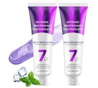 2 PCS Pasta de dientes blanqueadora intensiva 7-pro, pasta dental para eliminar manchas superficiales del esmalte, refresca el aliento, Pasta de dientes para fortalecer y proteger las encías