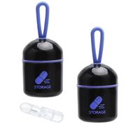 2 Pcs Pastillero Llavero, mit Cortador de medicamentos-Organizador de Medicamentos de Viaje, Divisor Extraíble Impermeable y Compacto -Ideal para Mayores, jóvenes Hogar y Desplazamientos