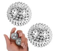 2 pcs Pelota Masaje Muscular con Pinchos para aliviar Dolores musculares, herramienta de masaje Miofascial, Massage Balls para Rehabilitación, triggerpoint Diferentes Grados de dureza