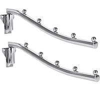2 PCS Percha de Pared para Ropa, Colgador de Ropa Montado Pared, Tendedero de Pared Multifuncional con Soporte para Brazo Perchero Plegable Riel Secado de Pared para Dormitorio, Baño Cuarto de Lavado