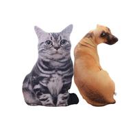 2 pcs Perro revuelta cojin,Almohada En Forma De Perro, Peluche con Diseño, Forma de Perro Divertida es Muy Adecuada como una Almohada,casa De Perro De Peluche,3D Perro Peluche Almohada En Forma Perro