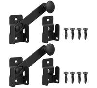 2 Pcs Pestillo Puerta Corredera Interior Exterior, Cerradura Pestillo para Puertas, Cerrojo Puerta Interior Negro, Cerrojos Pestillos para Puertas de Garaje Graneros Ventanas Jardin Cobertizos