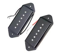 2 PCS Pickups De Una Sola Bobina Cuello Y Puente Para Lp Guitarra Eléctrica - 2 Colores Elegir Set pastillas (Color : Black)