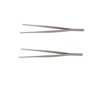 2 pcs pinzas de cocción de acero inoxidable, pinzas de cocina clip de comida herramienta de cocina para cocinar, asar, hornear, 30 cm (Negro)
