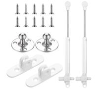 2 Pcs Pistones a Gas, 100 N/10 kg Resorte de Gas, Amortiguador Puerta Cocina, Bisagras Puertas Cocina, Amortiguador Puertas Elevables Hidráulico para Puerta de Armario Cocinas