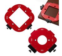 2 PCS Plantilla de Radio de Esquina con Radios R10/15/20/25 y R30/35/40/50,4 en 1 Plantilla de Posicionamiento de Esquina para Trabajar Madera,Aleación de Aluminio Plantilla para Fresadora Escuadra