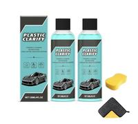 2 PCS Plastic Clarify for Cars, Black Plastic Restorer for Cars, All-In-One Detailer for Car Interiors & Exteriors, Rubber, Leather Cleaner Restorer