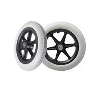 2 Pcs poliuretano macizo ruedas,neumático sólido para silla de ruedas,antideslizante,repuestos sillas de ruedas(Gris,12 Pulgadas)