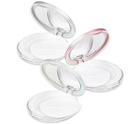2 pcs polvo facial vacío, envases vacíos para polvos compactos, recipientes de polvo suelto reutilizables, con esponja, espejo y tamiz de malla elástica