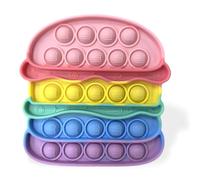 2 Pcs Pop it Fidget Toy, Juguete Antiestrés Niños, Popit Bubble Sensorial Fidget Toy, Aliviar el Estrés y la Ansiedad, Cumpleaños Regalos para Fiestas, para Adultos y Niños