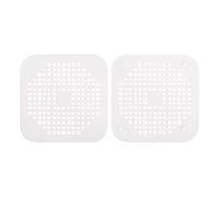 2 PCS Protector de Drenaje de Silicona con Tonto, Filtro de Fregadero, Filtro de Trampa para el Enchufe del colador para baño, bañera, Cocina, Cazador de Cabello del Orificio del tapón (White)