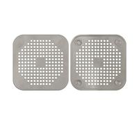 2 PCS Protector de drenaje de silicona con tonto, filtro de fregadero, filtro de trampa para el enchufe del colador para baño, bañera, cocina, cazador de cabello del orificio del tapón (Grey)