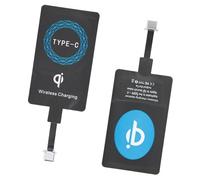 2 PCS Qi Tipo estándar C Adaptador de Cargador Universal Pegatina de teléfono móvil Paceta compacta de Bolsillo Listo para Llevar