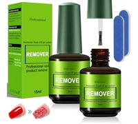 2 Pcs Quita Esmalte Semipermanentes Para Uñas,Removedor Esmalte Permanente,con Lima de Uñas,Gel para quitar el esmalte de uñas rápido y fácil