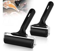 2 PCS Rodillo de Goma Brayer, Rodillo de Tinta para Impresión Rodillos de Goma para Tinta Rodillo de Tinta Presionador Rodillo de Pegamento Estampado para Impresión Pintura Grabados (10cm/6cm)