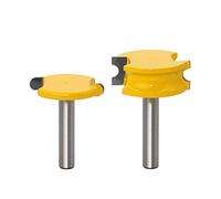 2 PCS Router Bit Cuchilla de fresado tipo T Trimmer borde madera eléctrico Grabador superficial para carpintería