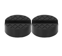 2 Pcs Rubber Jack Pad Adapter | Universal Slotted Lifting Puck for Car Frame/SUV/Truck | Reusable V - Groove Design with Flat & Recessed Bases | 65x35mm Sturdy Rubber