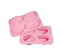 2 Pcs Silicone Ice Tray 3d Tooth-shaped Moulds Food Grade Ice Cube Mold
