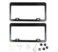 2 Pcs Sl arbon Fiber License Plate Frames, Slim Car Plate Frame Universal License Holder for Cars Trucks Daily Suvs