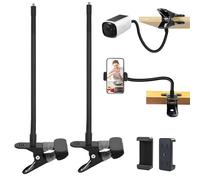 2 Pcs Soporte Camara Vigilancia para Eufy CAM 2/2C/2Pro/2C Pro/3/3C/E40 | SoloCam S220/C210/Tapo TP-Link C425/Ring Indoor CAM con 2 Clips para Teléfono, Soporte de Cámara Universal (Negro)