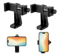 2 Pcs Soporte Movil Tripode, Soporte Adaptador Tripode para Movil, Soportes Adaptadors para Teléfono Móvil Teléfono Celular Vertical y Horizontal Rotación de 360° para Palo de Selfie Monopie