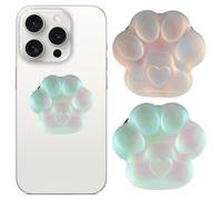 2 PCS Soporte y Agarre para Teléfonos Móviles y Tabletas, Base Magnética Transparente Compatible con Agarres de Teléfono, Soporte Delgado y Ligero para Móvil, Estilo Pata de Gato