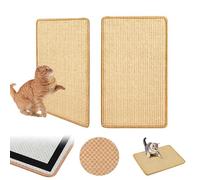 2 Pcs Tablas Rascadoras de Gatos 50*25CM con Pegatina, Alfombra Sisal y Tejido para Muebles, Sofás y Paredes
