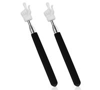 2 Pcs Telescópica Profesores Puntero, Extensible Puntero de Mano Dedo Puntero Palo para el Maestro de jardín de Infantes de Primaria (Negro)