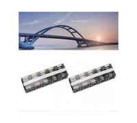 2 Pcs Terminal Block Dual Rows 60A 600V Compact Terminal Block Barrier Strip with PC Shell for Power Distribution System 5 Positions（605）